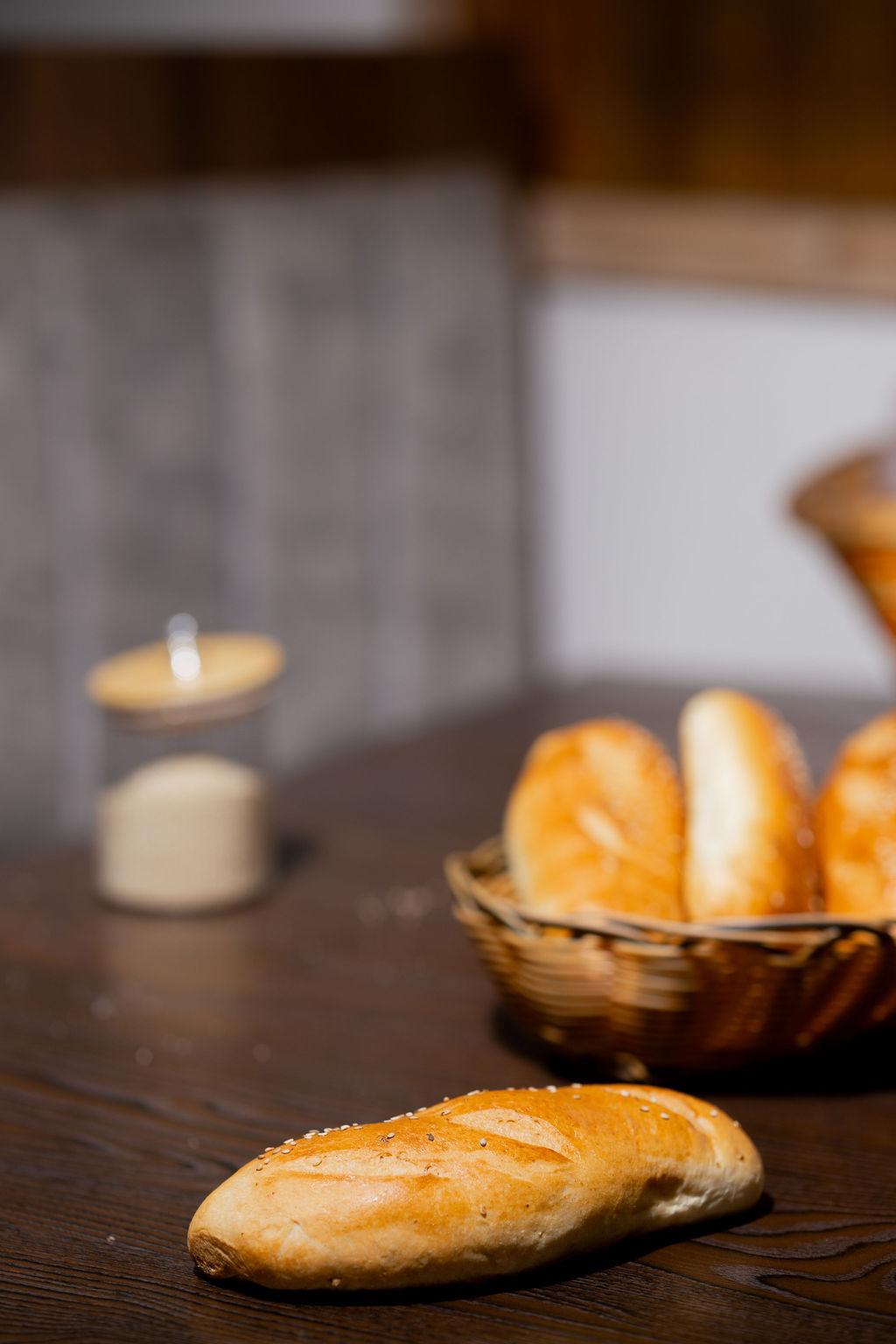 A basket of baguettes ready to go out