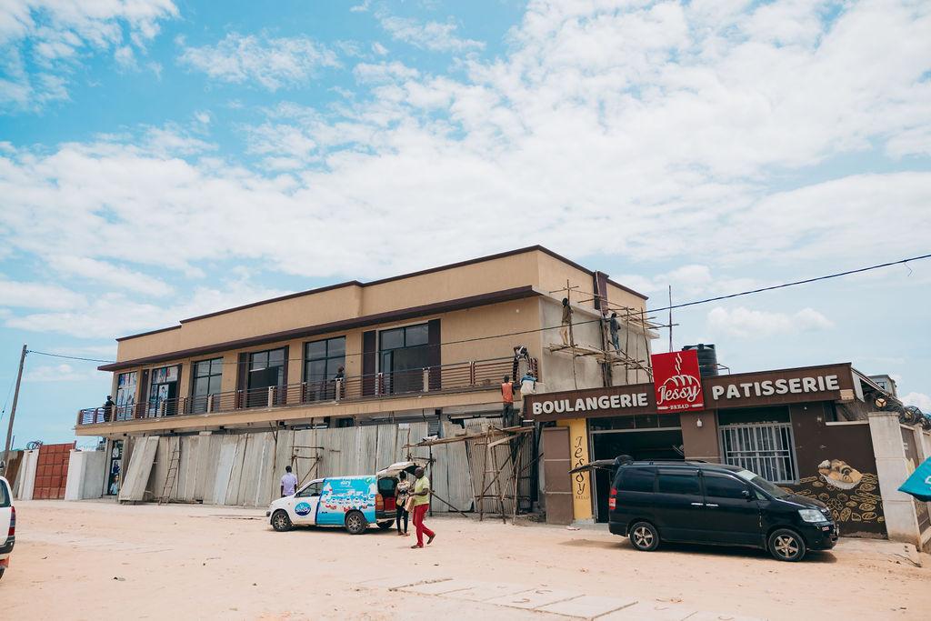 The Jessy Bread Nyabugete site — Boulangerie & Pâtisserie, with the delivery van